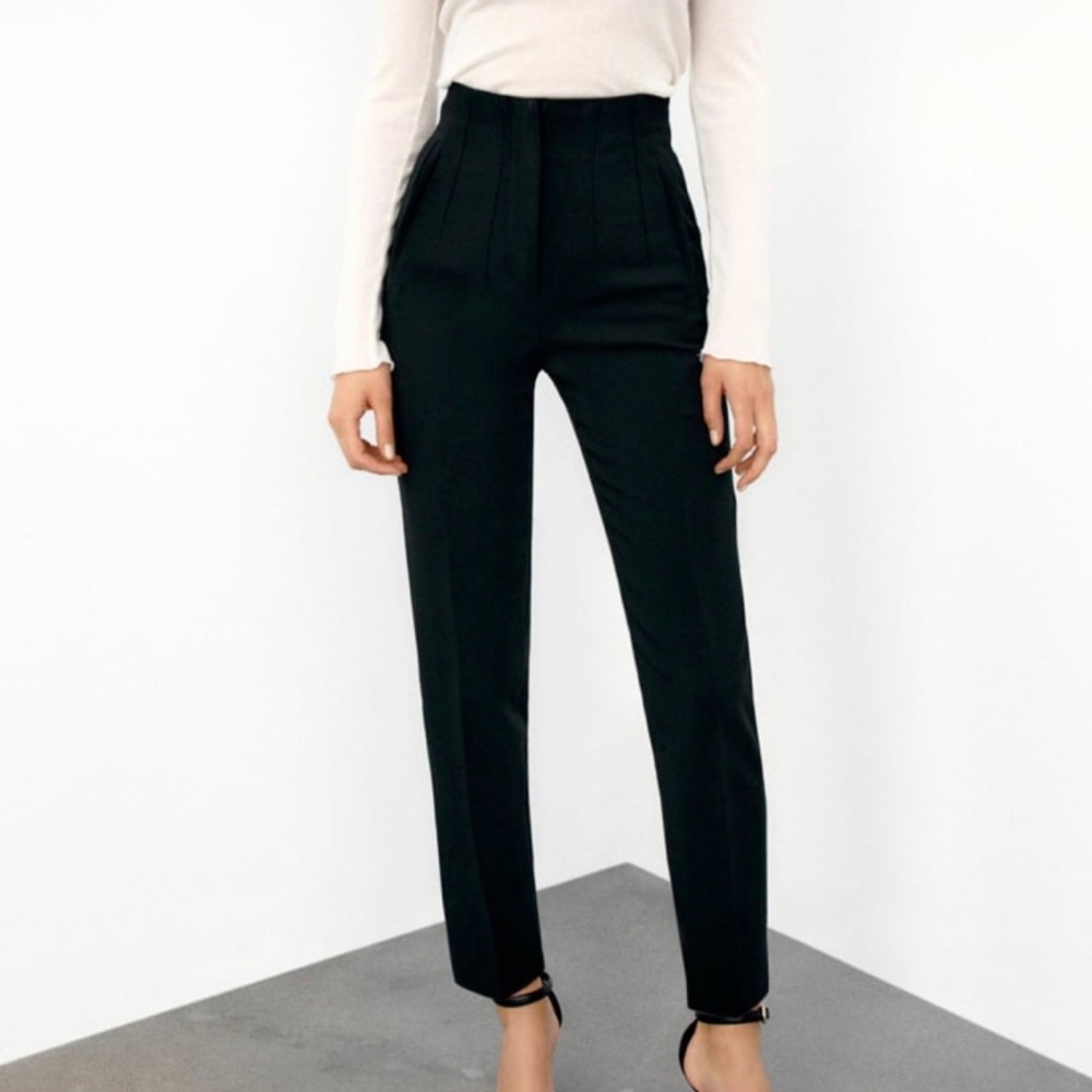 High Rise Black Zara Trousers NWOT